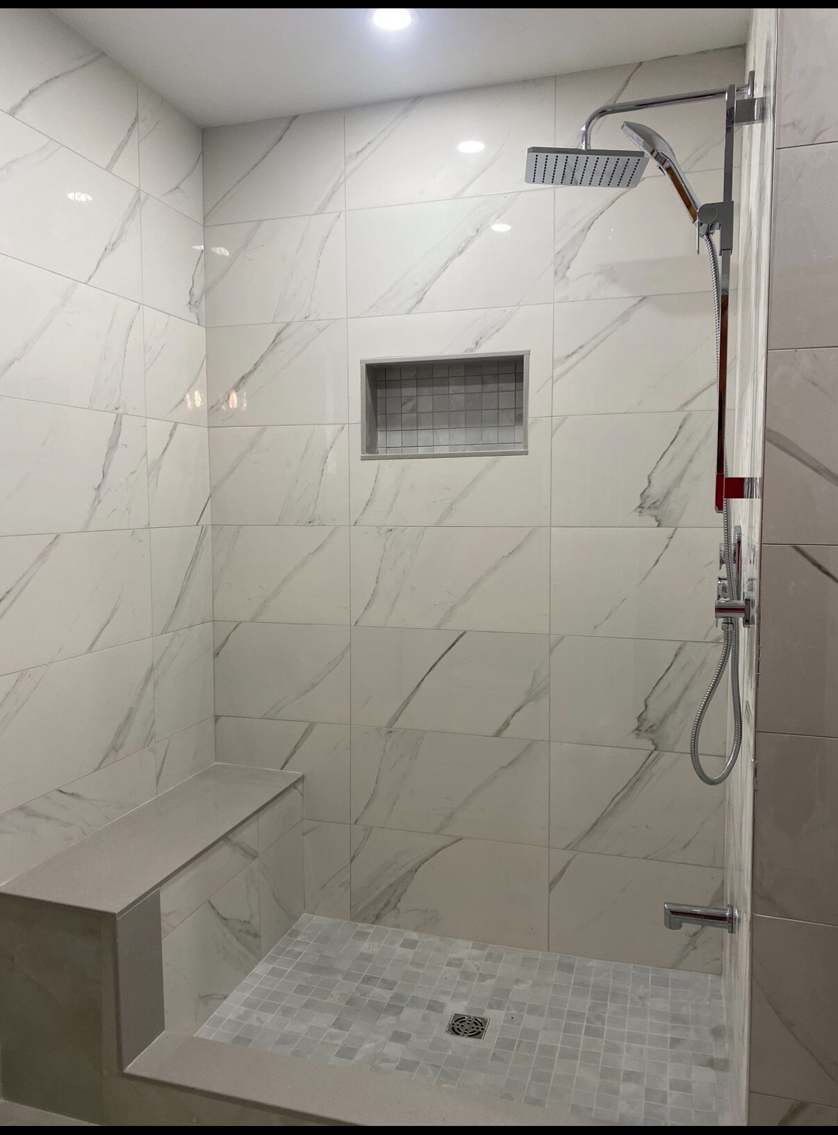Frameless walk-in shower — Pearl Improvements